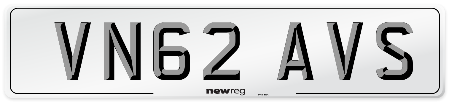VN62 AVS Number Plate from New Reg